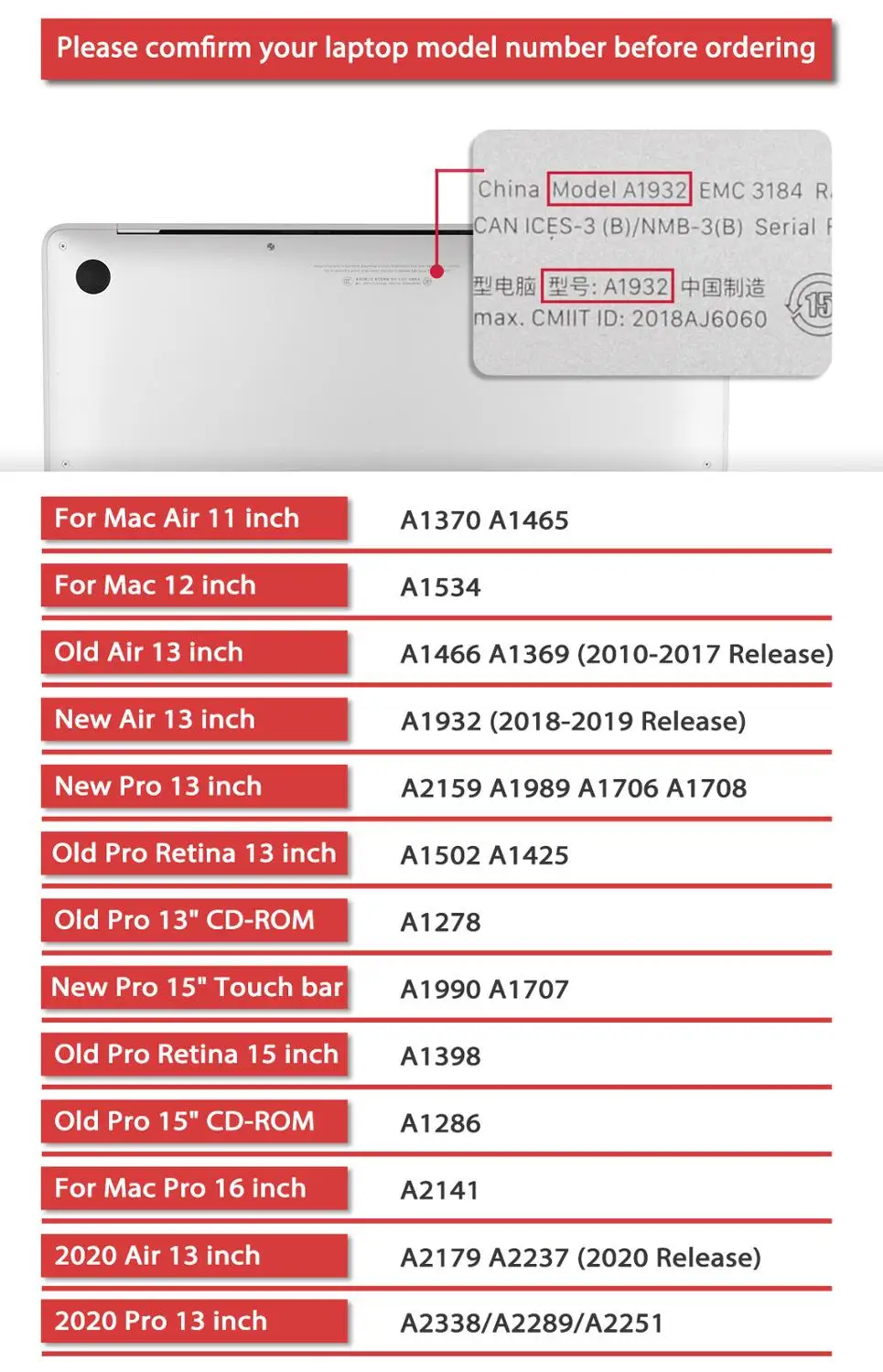 Imagem -06 - Capa de Proteção em Plástico Rígido para Notebook Capa para Macbook Air Pro Retina 11 12 13 15 16 Polegadas Touch Bar 2023 A2337 A2179 A2338 A2141 A1466