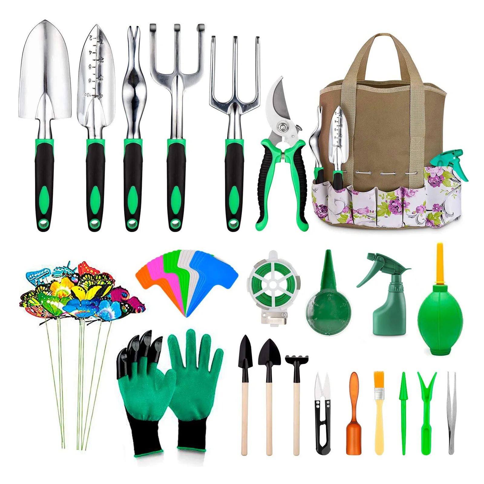 Stainless steel garden tool set Flower 82-piece combination Planting flowers, planting trees and potted gardening tool set