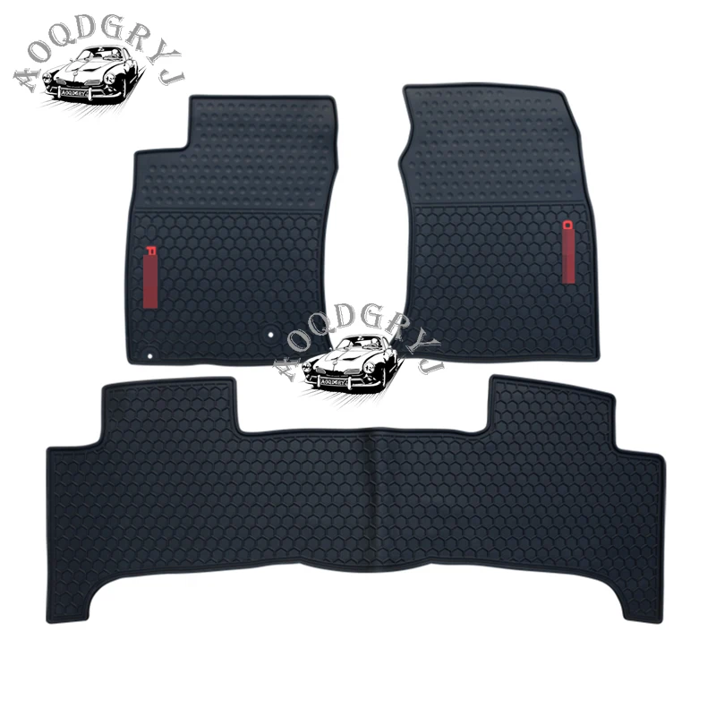 Car styling 3pcs fit For Toyota Prado FJ120 2003-2009 Car Internal waterproof rubber Floor Foot Door Mats Carpet