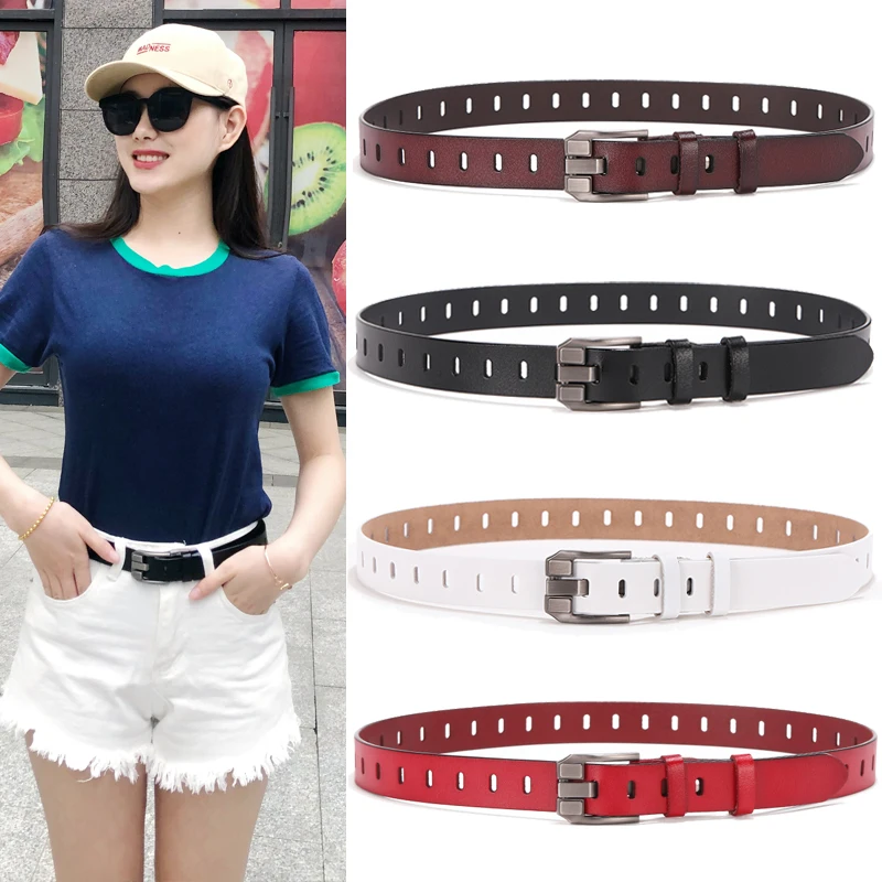 DINISITON Women\'s Belt Genuine Leather Belts Ladies Luxury Brand Retro Strap Fashion High Quality Cowgirl Female Belt For Jeans