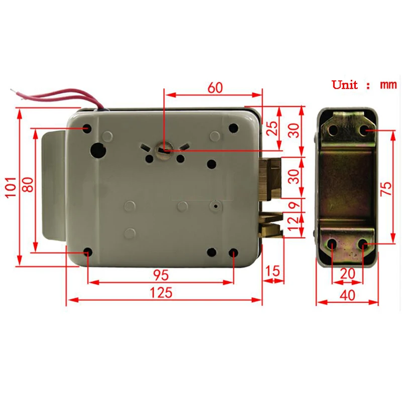 12V Electric door lock electronic lock Key cylinder use with Door exit/Doorbell/Intercom/Digital lock/RFID Access control kit