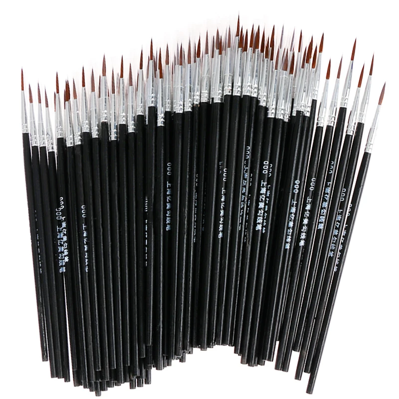 20 piezas-pincel de nailon para dibujo de maquillaje, pincel fino pintado a mano, pincel de línea de gancho fino, pintura acrílica, suministros de Arte de uñas