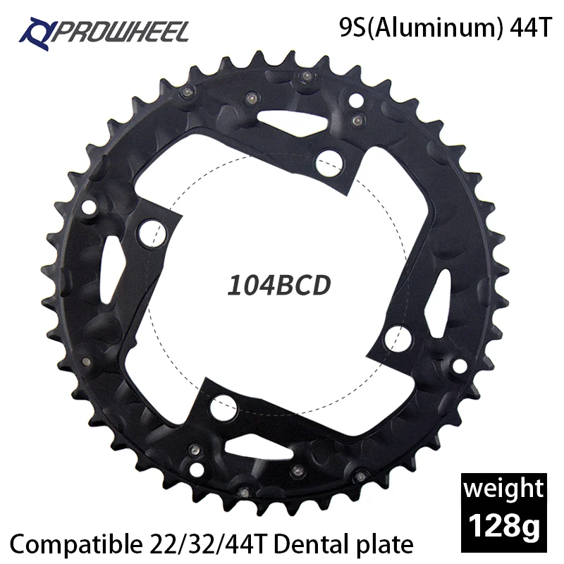 PROWHEEL Road Chainring 64/96/104BCD Mountain Bike Chainwheel 22/24/30/32/40/ 42/ 44T Sprocket Aluminum Alloy Steel Tooth Plate