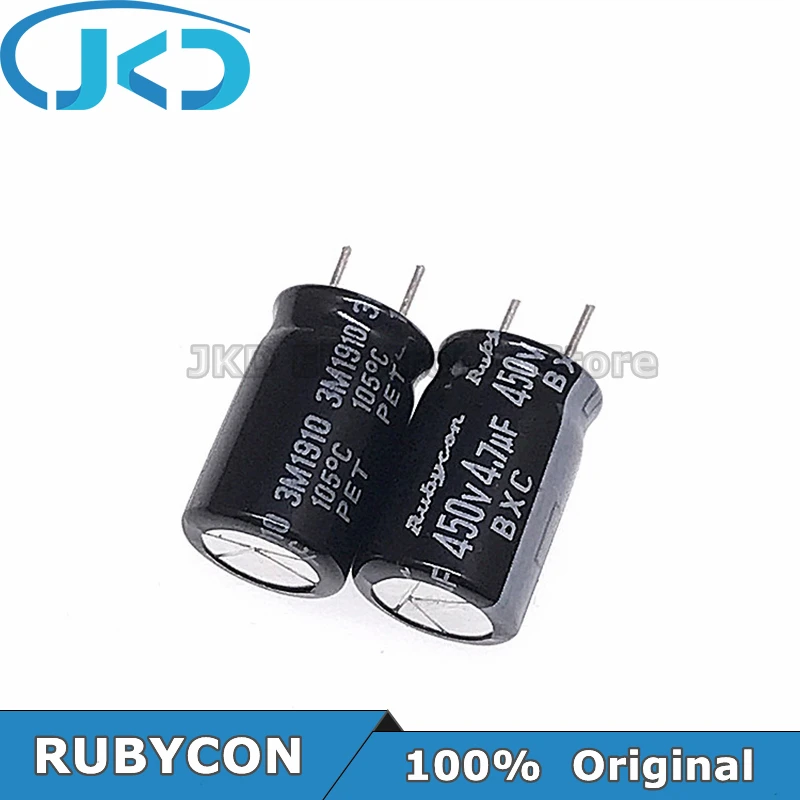 

20pcs RUBYCON 4.7UF 450V 10*16mm 4.7UF450V 450V4.7UF 10x16mm Aluminum Electrolytic Capacitor