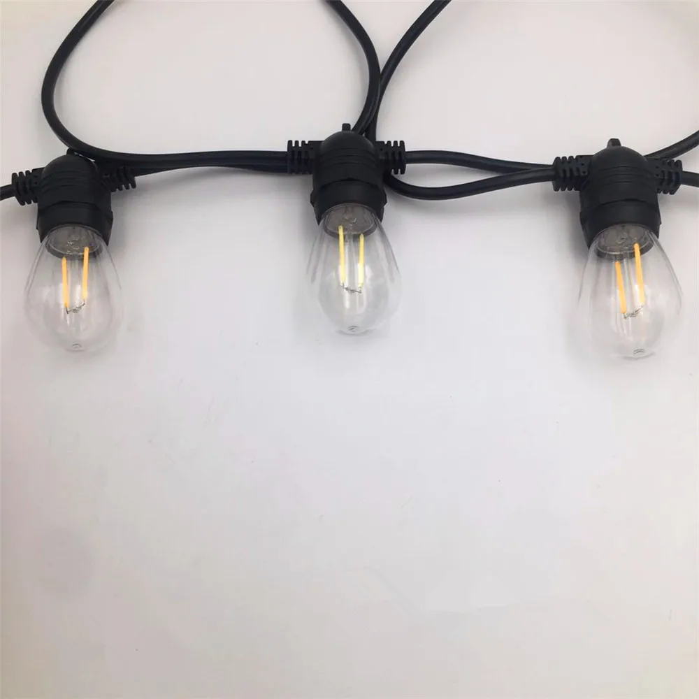 LED Commercial Grade Outdoor String Lights With IP68 Waterpoof For Holiday Wedding Party Lighting