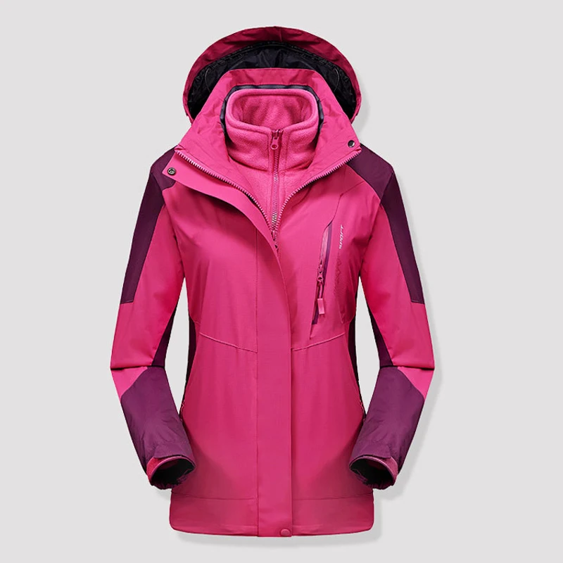 Women Windbreaker Winter Inner Fleece Hiking softshell Jackets Outdoor Sports Warm Camping Trekking Skiing Coat Proof Clothes