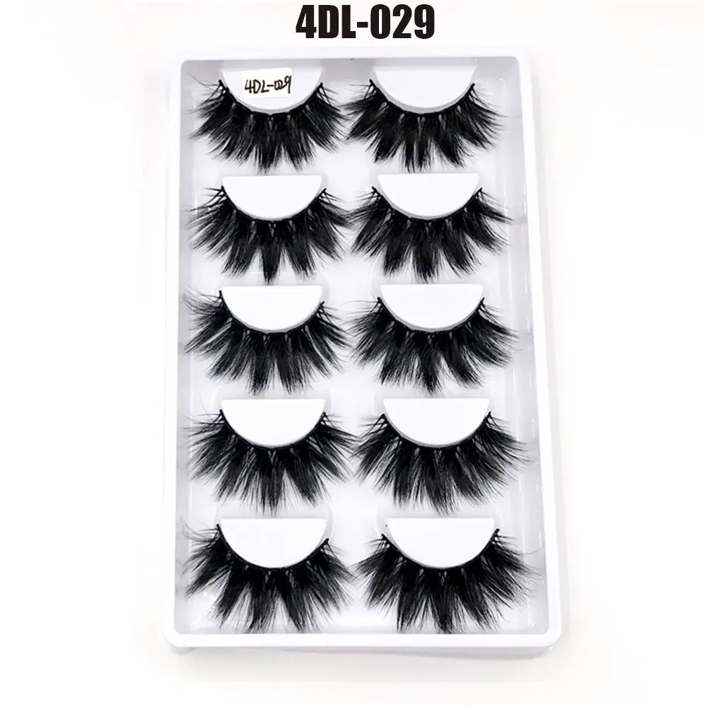 Handmade Natural Long Eye Makeup Tools False Eyelashes 4D  Faux Mink Hair Full Volume Thick Eye Lash Extension