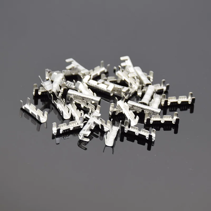 100pcs 453 U-shaped tab cold inserts Docking connector line pressing button quick connect terminal wiring 0.5 to1.5 square  mm2