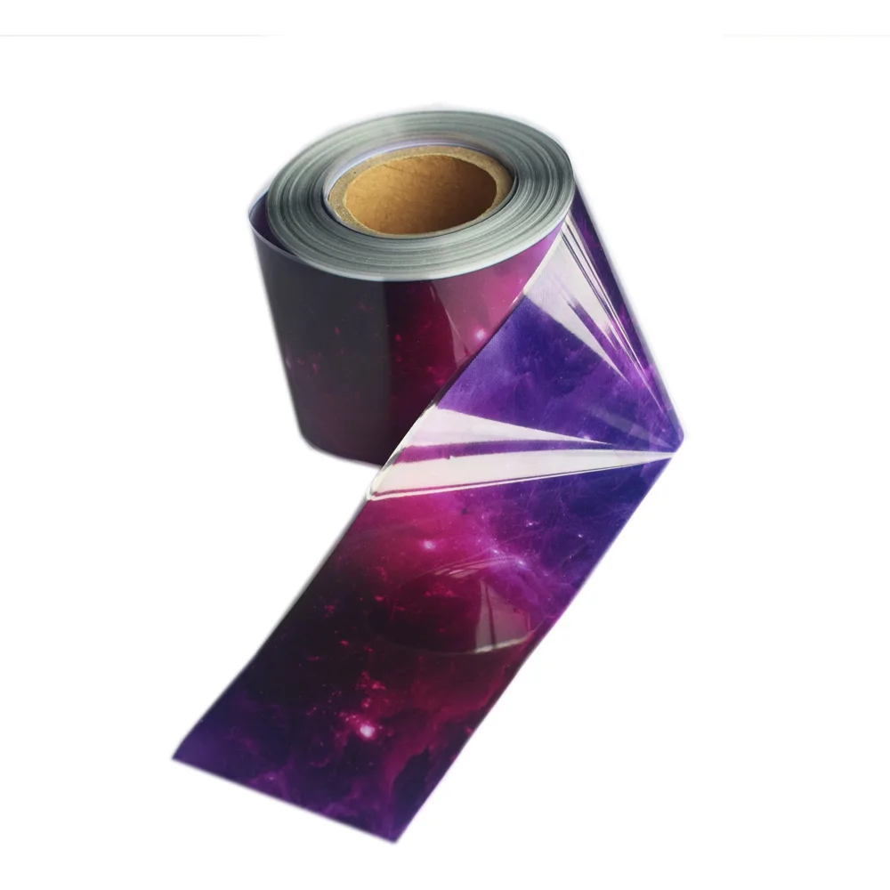 10Rolls Gradient Starry Sky Nail Foils Set 50M*4CM Marble Galaxy Holographic Nail Art Transfer Wrap Adhesive Decals Gel Slider