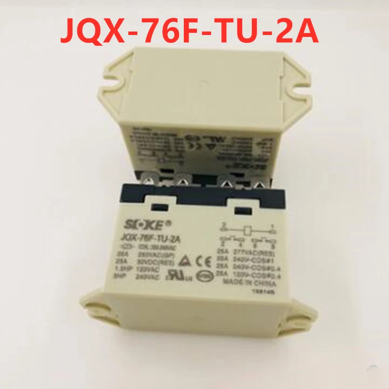 2pcs Relay JQX-76F-TU-2A 200-240VAC two sets of normally open 6 feet 25A250VAC