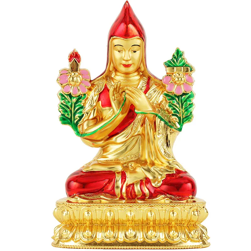 

Mai Peng Rinpoche Buddha Statue Gold Plated Painted Tantric Small Portable Decoration 3 Inch