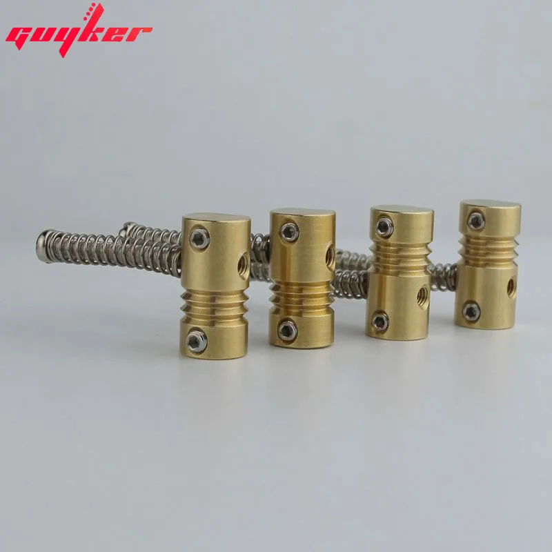 4 Pcs Highgrade String Pitch 19mm Brass Compensated Saddles Set with Wrench Highgrade Replacement Part for Electric Bass