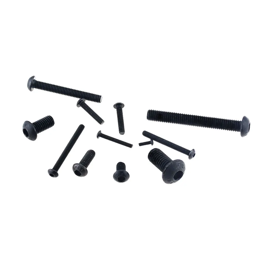 Grade10.9 Button Head Screw ISO7380 M2 M2.5 M3 M4 M5 M6 M8 M10 M12 Hex Socket Round Button Head Screws M2*4 M2.5*3 M3*5 M4*6