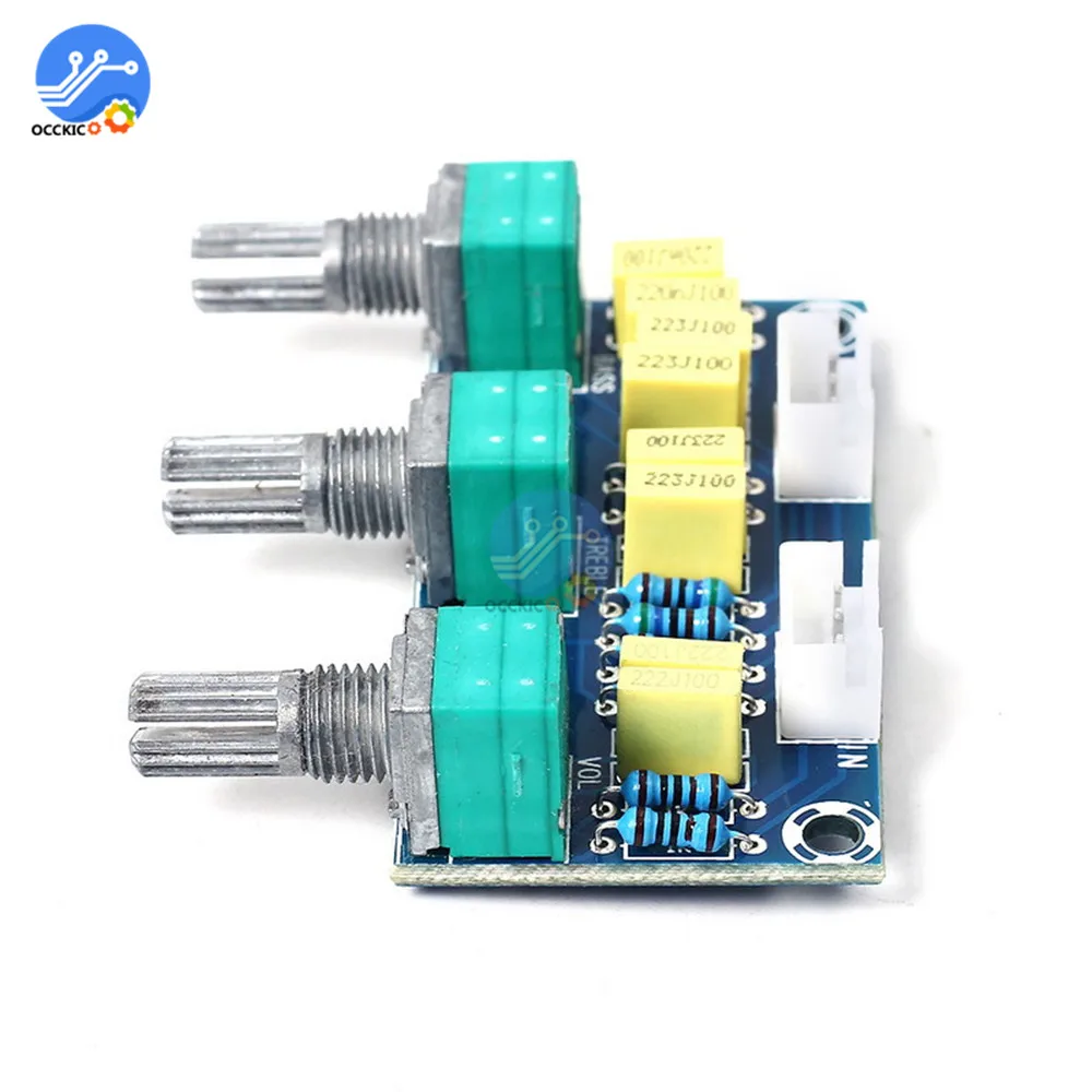 Scheda amplificatore XH-M802 alta e bassa tensione scheda tono controllo Volume Subwoofer regolazione PCB amplificatore