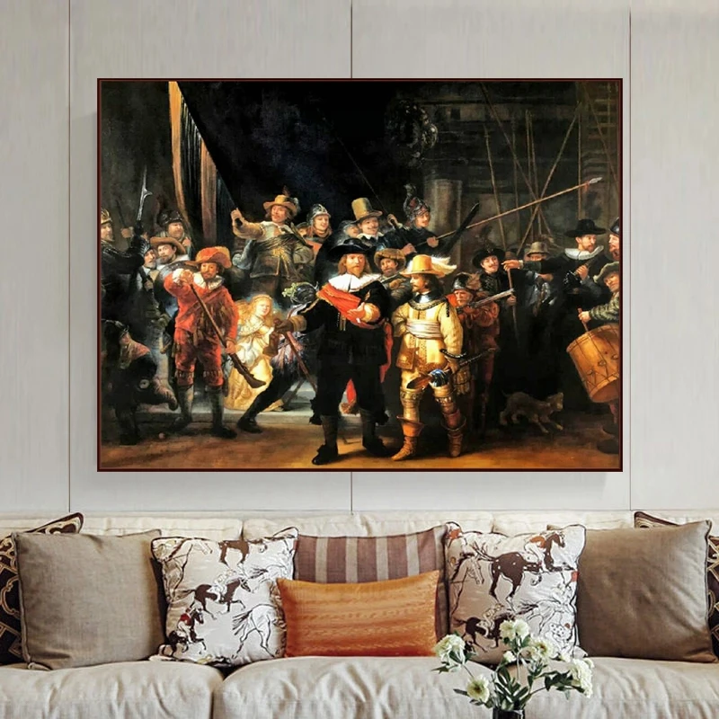 

5D Diamond Painting Amsterdam Rembrandt Creates Oil Paintings De Nachtwacht Full Drill Cross Stitch Mosaic Embroidery Home Decor