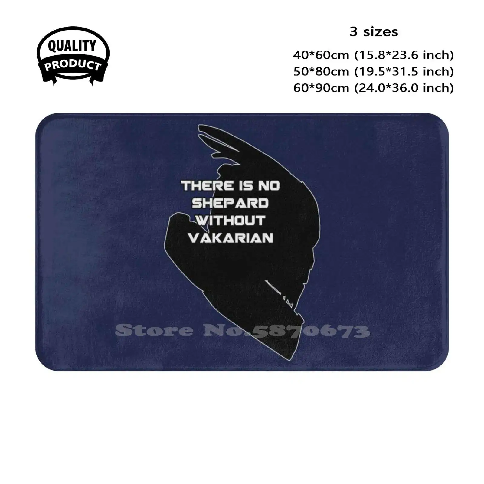 There Is No Shepard Without Vakarian Soft Cushion Home Carpet Door Mat Car Rug Mass Effect Garrus Vakarian Turian Commander