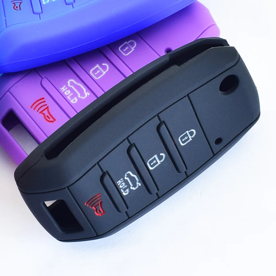 Black Remote Key Case Cover – Fits Kia Optima, Rio, Sportage, Soul – Replaces RKE-4F03 / RKE-4F04