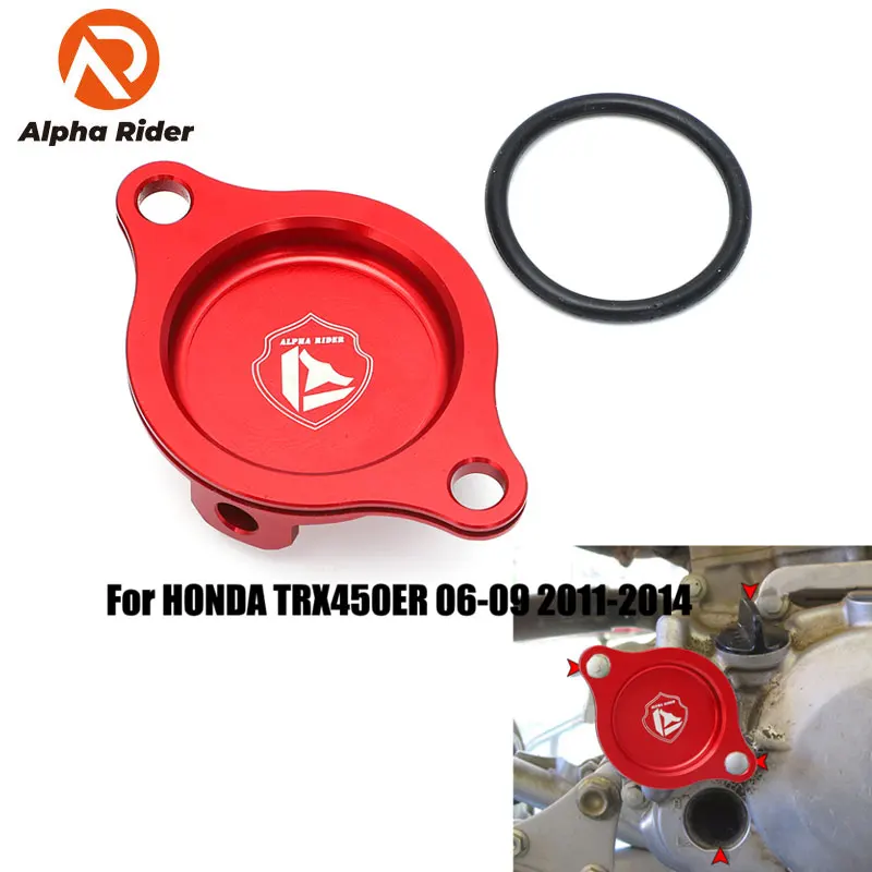 Oil Filter Cover Cap CNC Aluminum For HONDA TRX 450R TRX450R TRX450ER 2006 2007 2008 2009 2010 2011 2012 2013 20142014