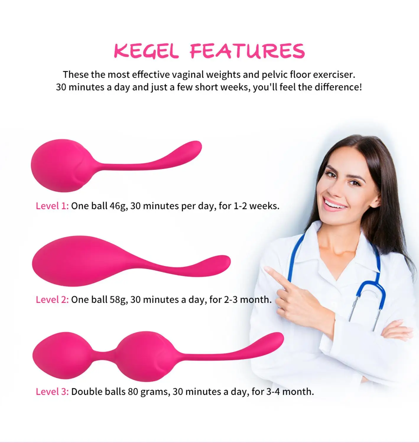 Kegel Balls Vibrator Vaginal Tighten Exercise Sex Toy for Women Silicone Ben Wa Ball Egg Massager Shrink Adults Sex shop Geisha