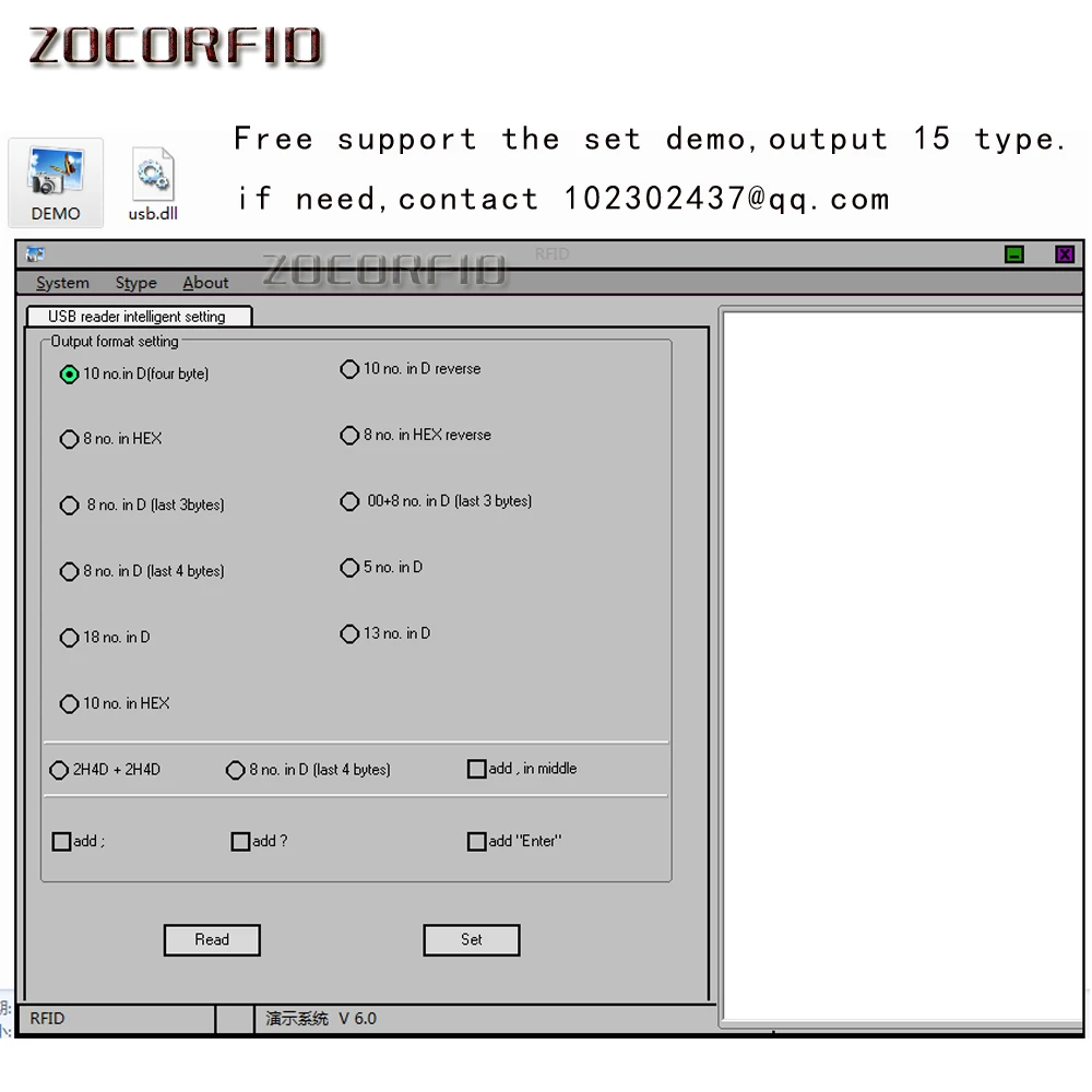 RFID Reader USB Port EM4100 TK4100 125khz ID Contactless Sensitivity Smart Card Support DIY output Format