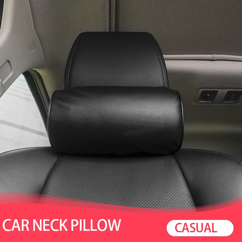 Carro Styling Assento Pescoço Proteção Travesseiro, PU Auto Encosto De Cabeça Apoio, Descanso, Viajar, Confortável Encosto De Cabeça, 1 Pc