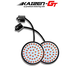 Red 1156 48-SMD LED Rear Turn Signal Light Inserts Bulbs For Harley Davidson Road King, Ultra Glide, Road Glide etc Motorcycles