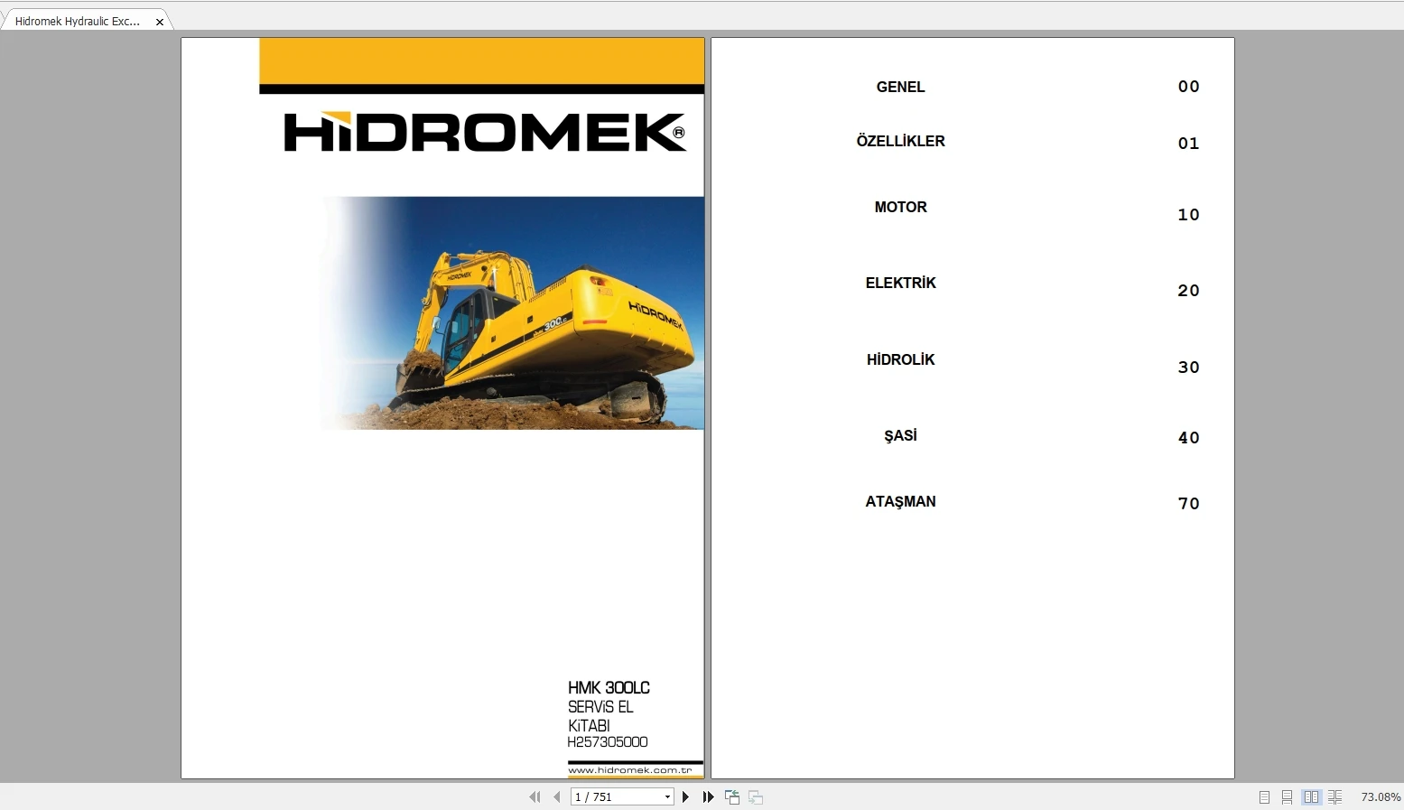 Hidromek 5,83GB Excavator, Wheel Loader, Backhoe Loader Service & Part Manual DVD