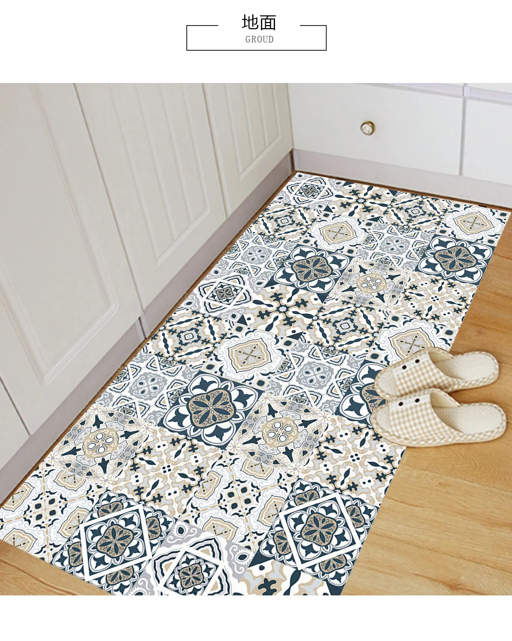 10/15/20cm Mandala Style Matte Surface Tile Sticker Peel & Stick Decoration Film For Tiles /Ground in Kitchen Wardrobe Wallpaper