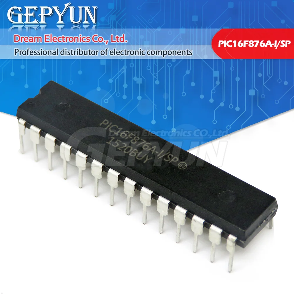 1PCS PIC16F876A-I/SP DIP28 PIC16F876A DIP 16F876A DIP-28 nhanced Flash Microcontrollers new and IC