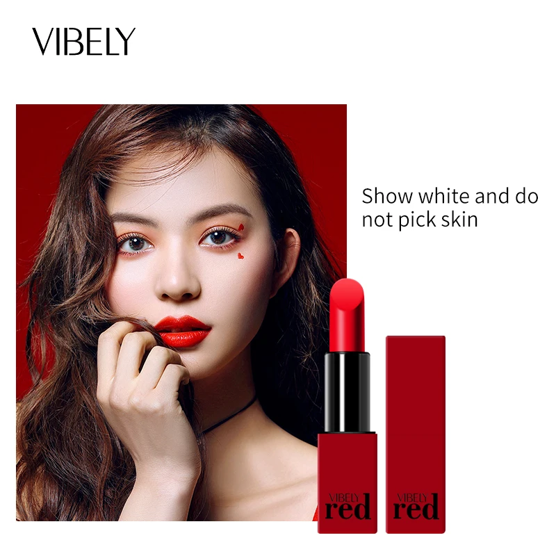 Novo melhor china vermelho veludo matte batom pigmento à prova dwaterproof água batom longa duração cor labial bálsamo maquiagem lábios vermelho nunca desaparecer