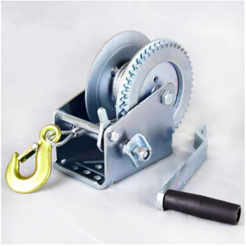 1400lbs-1600lbx8/15M Boat truck auto hand self-locking manual winch hand tool