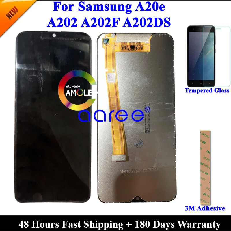 LCD Screen  For Samsung A20e LCD A202 lcd display For Samsung A202 A202F A202DS LCD Screen Touch Digitizer Assembly