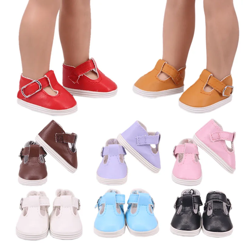 5 Cm Shoes For Dolls Leather Shoes Boots Multicolor Accessories Fit 14 Inch American Wellie Wishers Doll，EXO&Nacy Doll DIY Gift