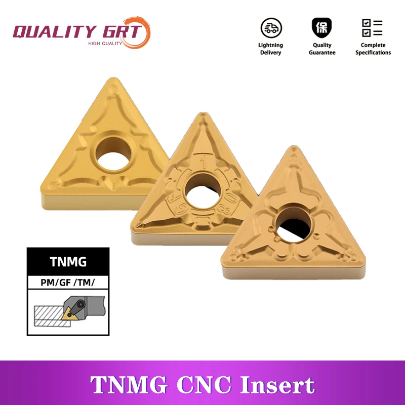 

Q.Grt High Quality Carbide Insert TNMG160404-TM TNMG160408-PM GF External Turning Tools For Steel Metal TNMG Turning Tools