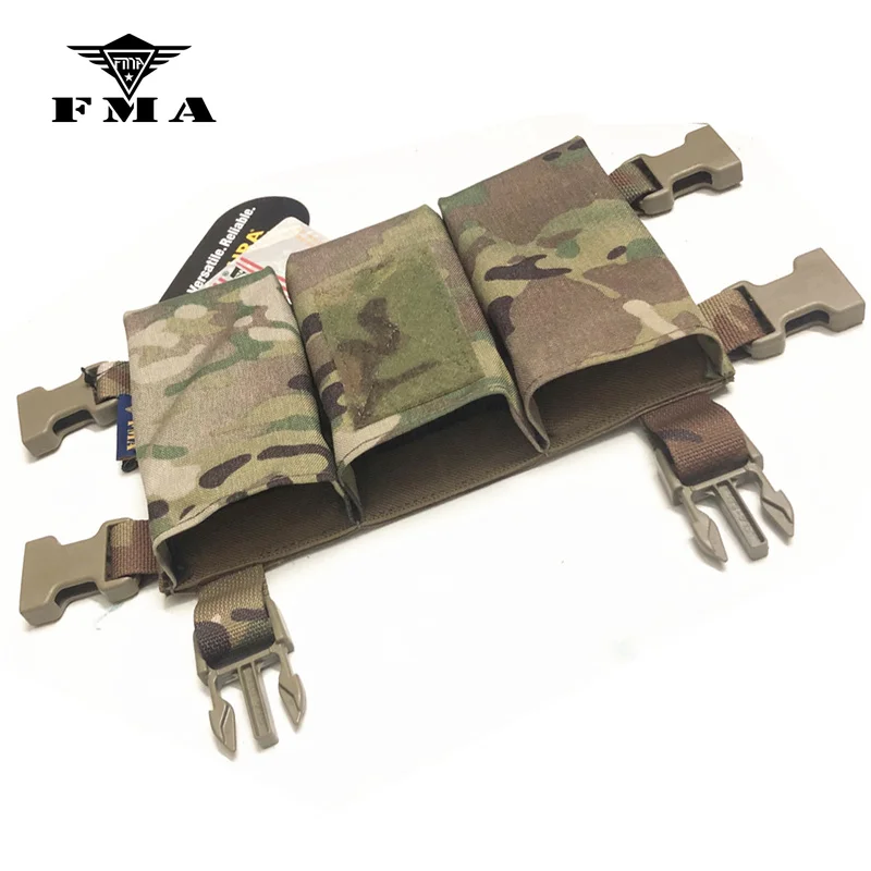 Fma Drievoudige Aanval Voorpaneel 5.56Mm/7.62Mm/Ak47 Mag Drager Mc Voor Lv119 Fsck Avs Vest Uitbreiding Conversiepaneel