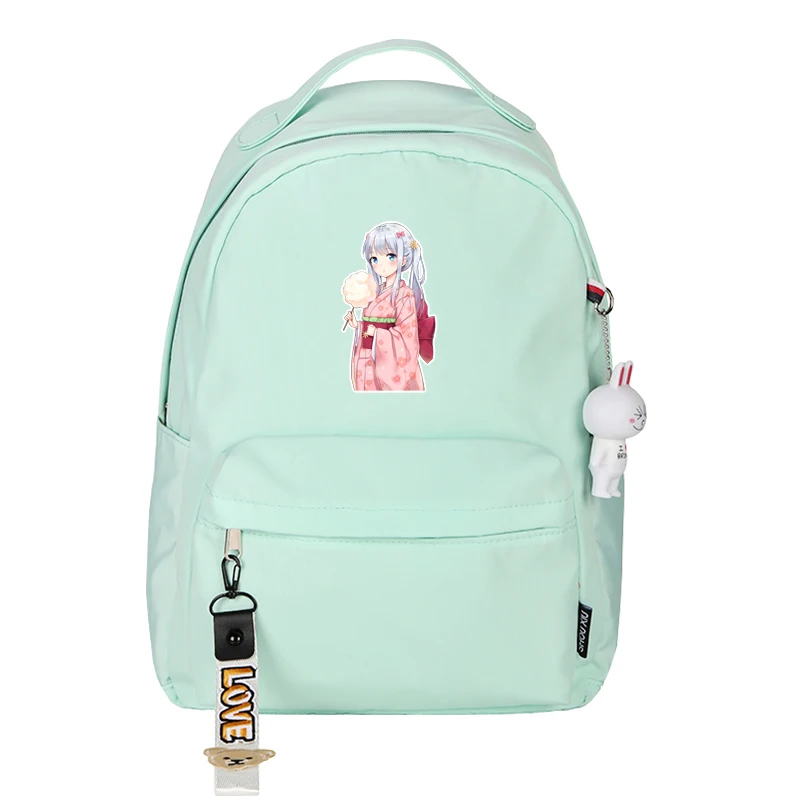 Eromanga Sensei Izumi Sagiri Cute Backpack Kawaii Pink Women Bagpack Anime Bookbag Small Travel Shoulder Bags Cartoon School Bag