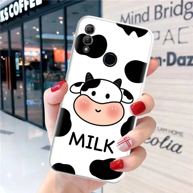 Dairy Cattle Cow Speckle Cute Phone Case For Huawei Honor 10 Lite 9 50 20 8S 8X 8A Pro 9X Y5 Y6 Y7 Y9S P Smart Z 2019 2021 Soft