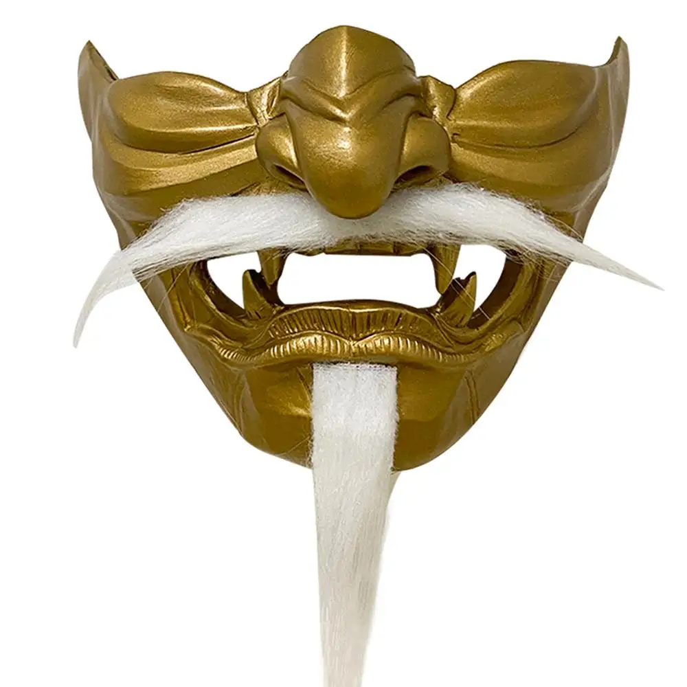 

Game Ghost of Tsushima Mask Half Face Jin Samurai Cosplay Golden Resin Mask Halloween Christmas Party Props