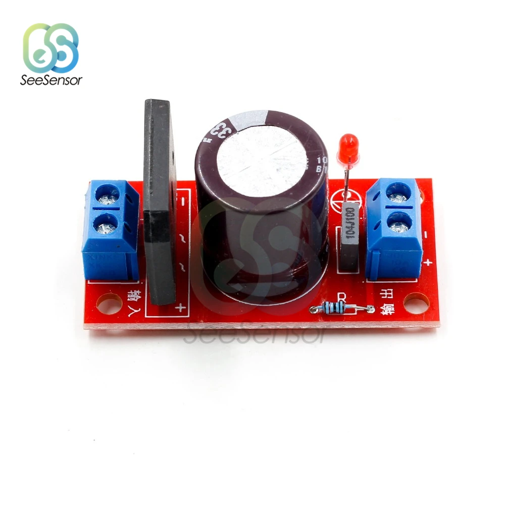 Rectifier Filter Power Supply Board 3A 8A Rectifier with Red LED Indicator AC Single Power to DC Single Source Board