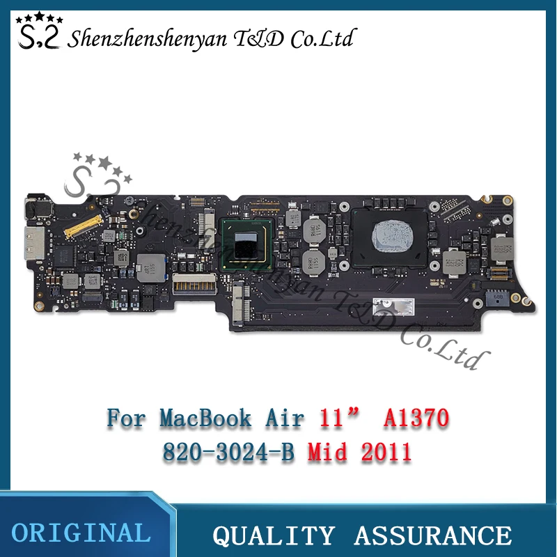 Laptop 11.6 Inch A1370 Logic Board MC968 MC969 For Apple Macbook Air A1370 Motherboard 1.6/1.8GHZ 2/4GB 820-3024-B 2011 Year