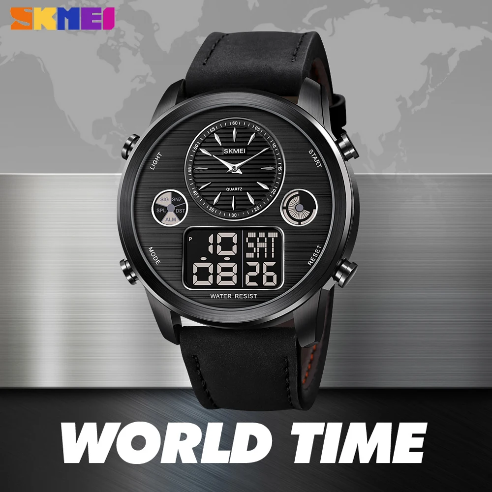 SKMEI Luxury Digital Mens Watch Sports Electronic Chrono Daylight Saving Time Male Clock Waterproof Wristwatch Relogio Masculino