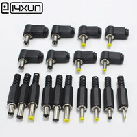 5pcs 5.5x2.5 5.5x2.1 4.8x1.7 4.0x1.7 3.5x1.35 3.5x1.1 2.5x0.7 mm Male DC Power Plug Connector Right Angle Straight DIY Repair