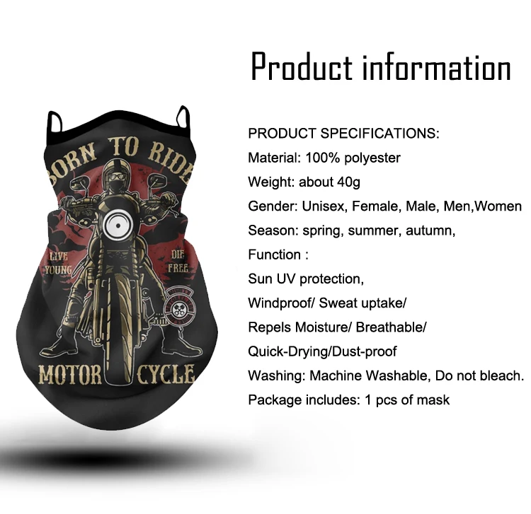 Retro Moto Radfahren Sonnencreme Maske Motorrad Kopftuch Sommer Anti-UV Outdoor Hals Kopf Abdeckung Reiten Gesicht Schild Sport Headwrap – Detail 4