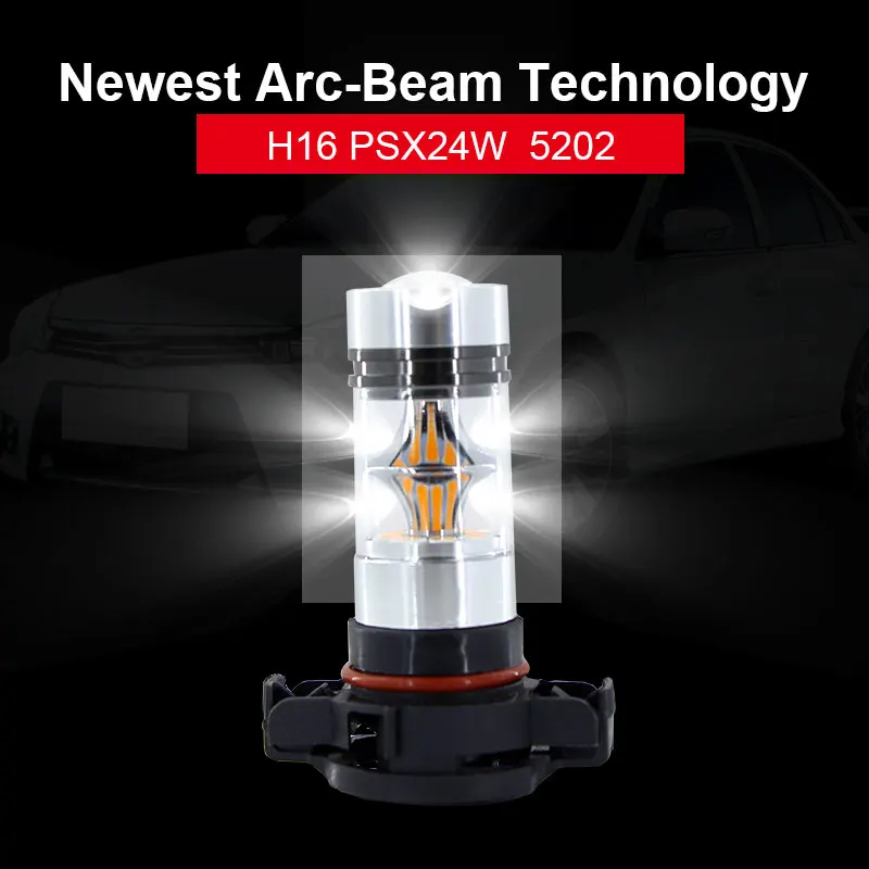 2PCS Für GMC Yukon 2007 2008 2009 2010-2014 Auto LED Nebel Vorne Fahren Glühbirnen Lampen 5202 H16 6000K Fehler Freies Zubehör – Detail 5