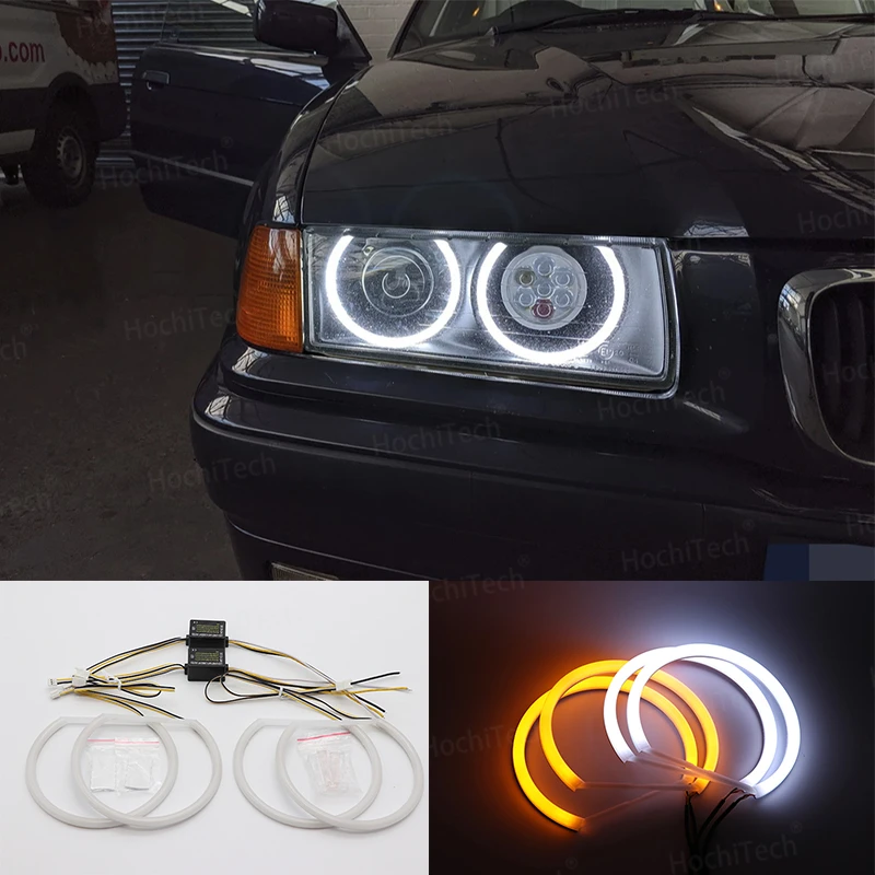 for BMW 3 series E30 E36 M3 333i 325i 323i 316i 318i 1982-2000 Ultra Bright Refit Day Light turn signal light SMD LED Angel Eyes