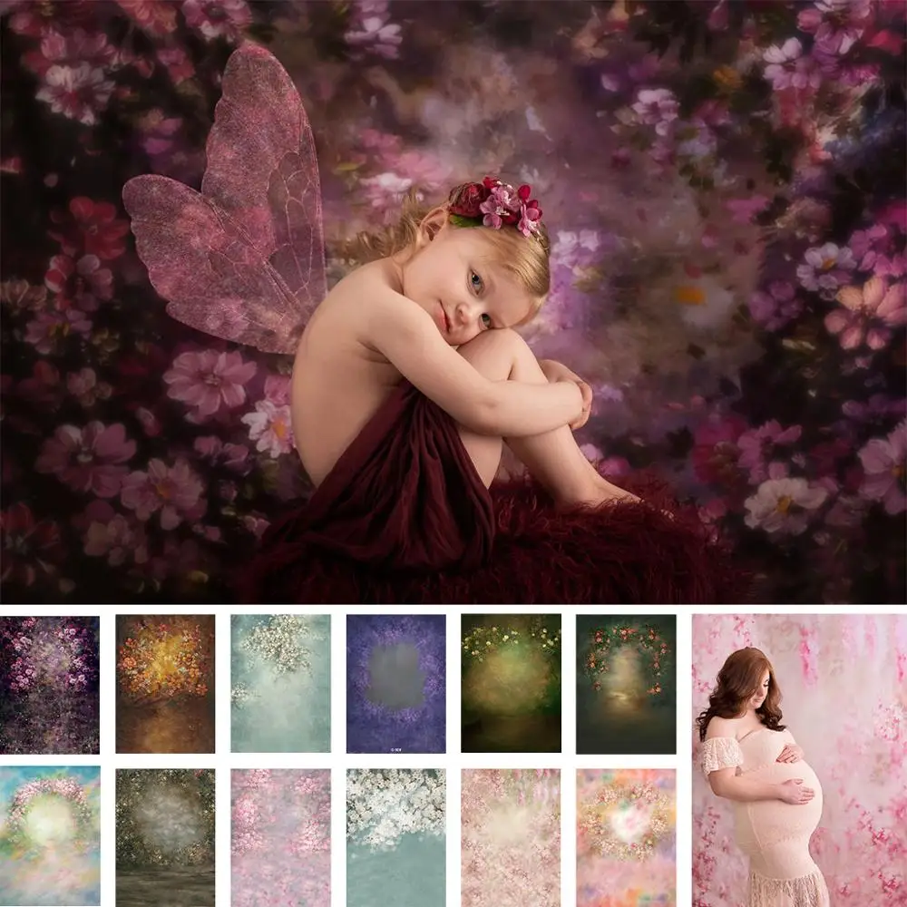 Mocsicka Vintage Flower Photography Backdrop Newborn Baby Children Maternity Artistic Portrait Background Photo Studio Prop