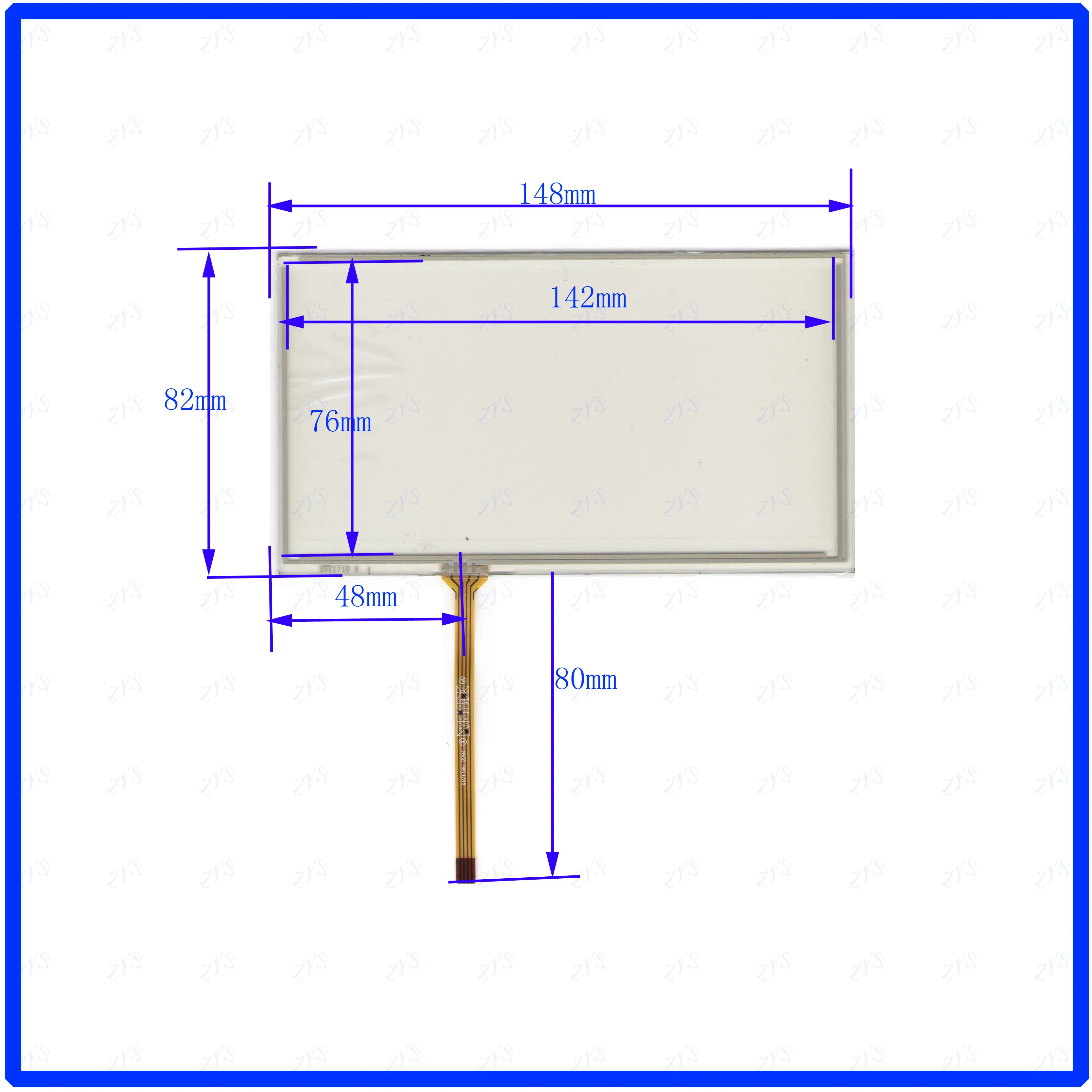 

ZhiYuSun XWT1719 148*82mm 4 lines resistive touch panel for Car DVD Industrial control XWT 1719 148*82