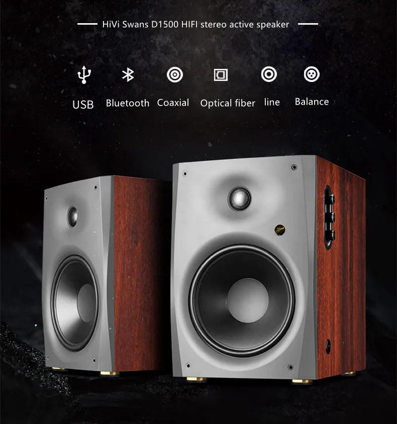 HV-022 swits HiViD1500 Speaker aktif Stereo 2.0 gigi biru dengan Speaker dekoding komputer 240WX2