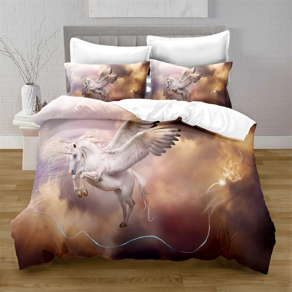 Home Textiles Printed Bedding Quilt Cover & Pillowcase 2/3PCS US/AE/UE Full Size queen bedding set