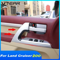 Vtear For Toyota LAND CRUISER 200 car door inner handle bowl trim interior Grip cover decoration styling accessories parts 2020